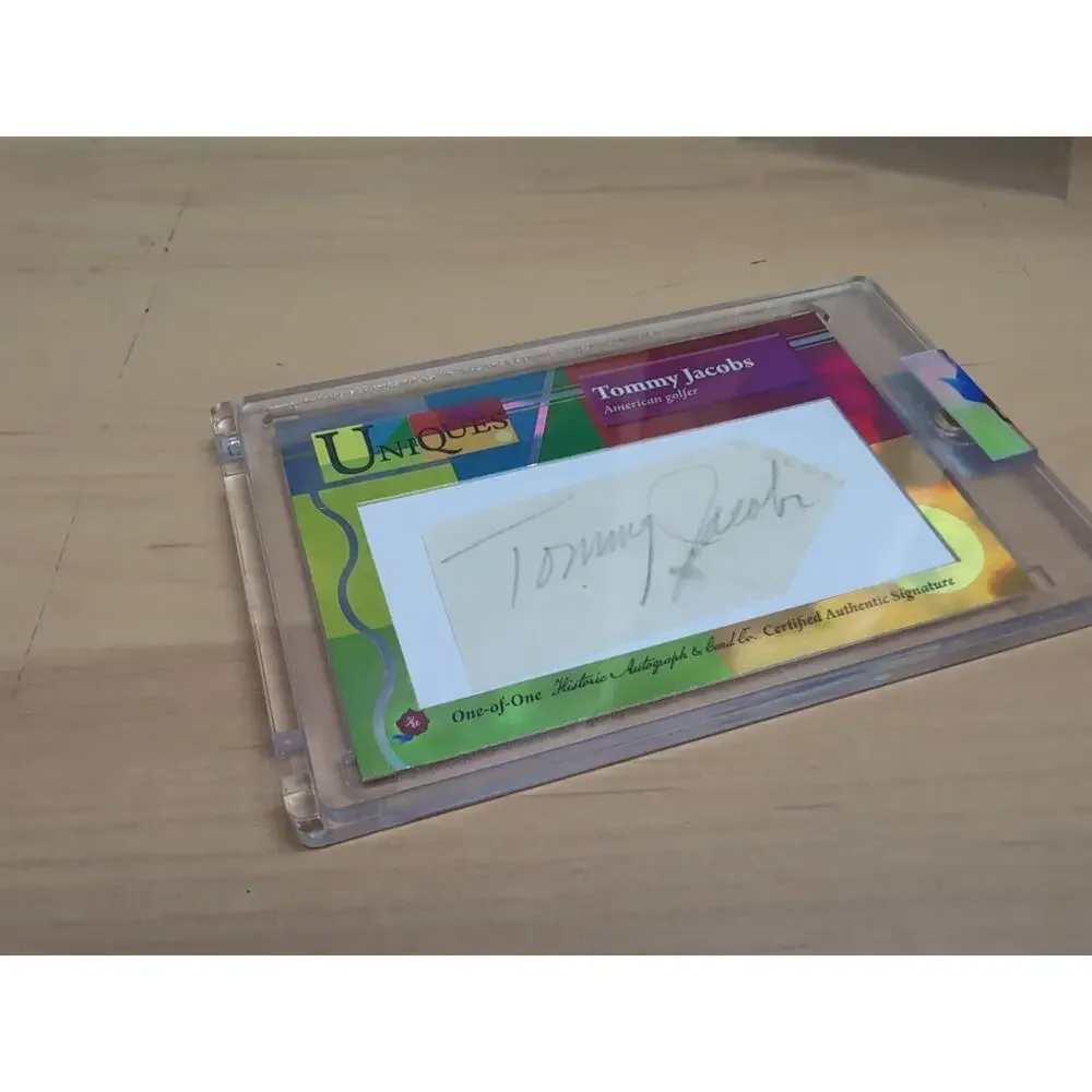 2025 Historic Autographs Uniques Cut Signature Tommy Jacobs Auto 1/1 HOF Golf ⛳